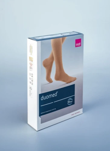 АКЦИЯ !!! Компрессионные чулки Duomed DO161 c открытым носком, 1 класс