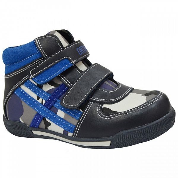 Детские ортопедические ботинки ORTMANN Kids Coventry 7.111.2 черный/голубой