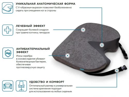 Подушка ортопедич. на сиденье арт.П18 SUPPORT TRELAX